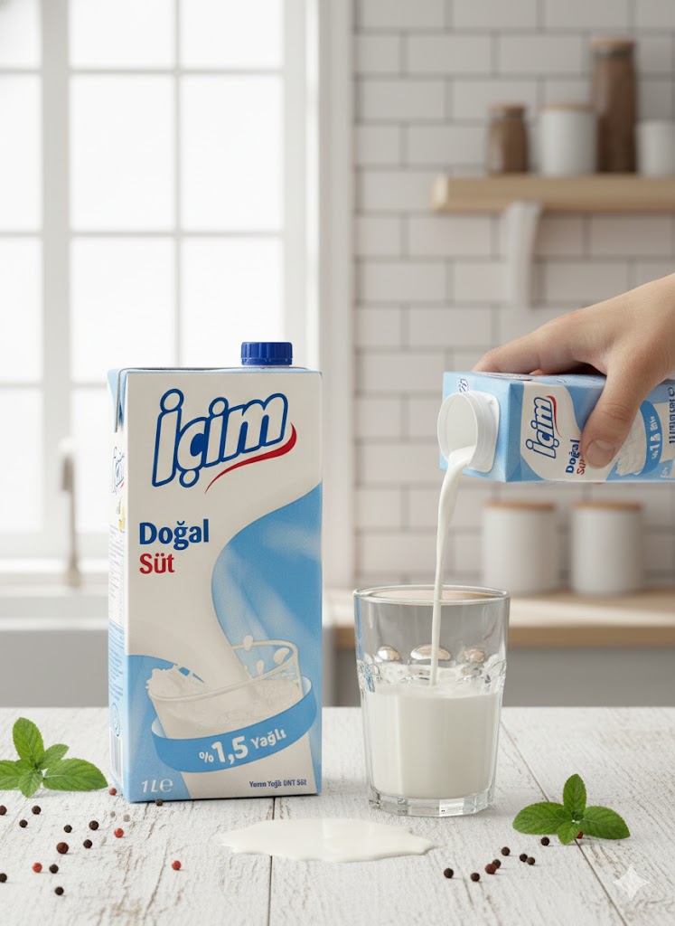 İçim Yarım Yağlı Süt (1lt)